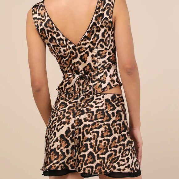 NIA Ventura Animal Print Mini Skirt w/ Top - Picture 2 of 11